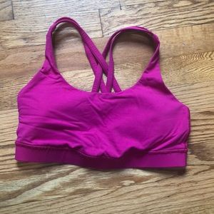 Lululemon Energy Bra - Crossed back, Hot Pink